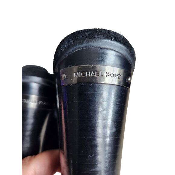 Michael Kors Louise Black Suede Studded Slip on Mules Clogs Shoes 8 Pre-owned - Picture 7 of 10